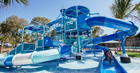 Wasserpark Spielplatz Outdoor Spiele Pool Zubehör Kinder Wasserrutsche Rohr Spirale