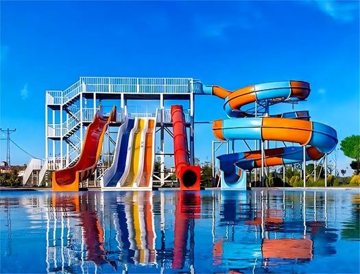 Vergnügungspark Fahrten Kinder Große Wasserspiele Rutschen 3 Meter hoch Für Schwimmbad