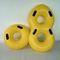 OEM Aquapark Doppelrohr Gelb Kunststoff aufblasbares Schwimmen Schwimmbänder mit Griff für Kinder