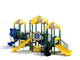 ODM LLEPE Outdoor-Spielplatz Spielhaus mit Rohr-Plastikrutschen