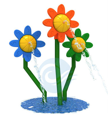 Höhen-Kinder der Sonnenblumen-Wasser-Spritzen-Auflagen-3.0m wässern Spielgeräte