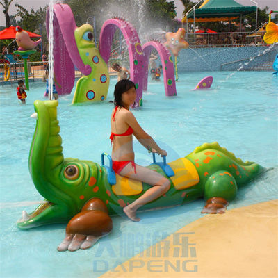 FRP-Krokodil-Spray-Tier-Wasser-Spray-Spiele mit Seat im Wasser-Park