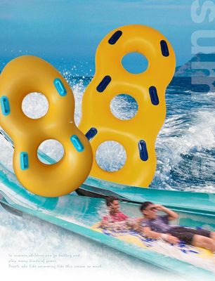 Ein guter Preis. Gelb Doppel aufblasbares Schwimmring Pool Schwimmer für Erwachsene Wasserpark Spiel Online