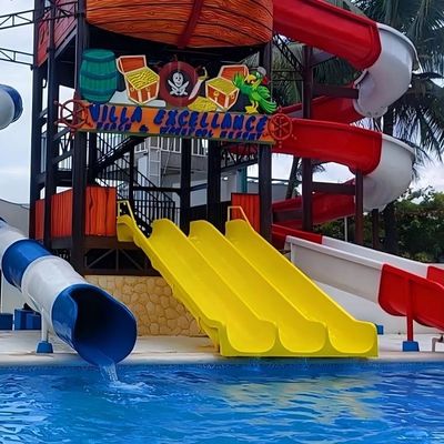 Ein guter Preis. Wasserpark Kinder Schwimmbad Ausrüstung Kleine Glasfaser Wasserrutsche Online