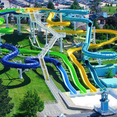 Ein guter Preis. Customized Size 6-8mm Thickness Fiberglass Water Park Slide with Over 10 Years Service Life Online