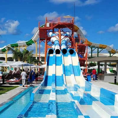 Ein guter Preis. Outdoor Fiberglass Water Park Slide with 6-8mm Thickness Customized Size and Over 10 Years Service Life Online