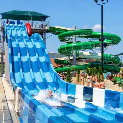 Ein guter Preis. Customized Size 6-8mm Thickness Fiberglass Water Park Slide Ending with Pool for Kids and Adults Online