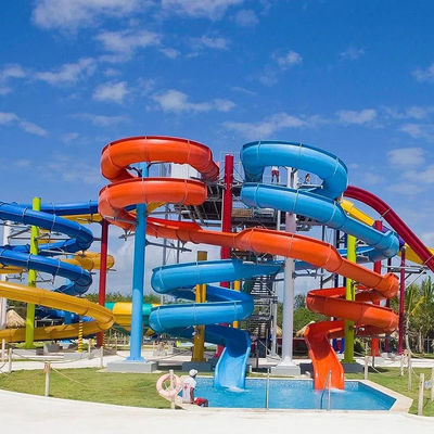 Ein guter Preis. Customized Colorful or Customized Fiberglass Slide for Residential and Resort Hotel Water Parks Online