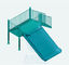 1.5m hohe FRP Swimmingpool-Wasserrutsche-Familien-blaue Wasserrutsche-Antirost