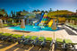 Swimmingpool-Wasserrutsche des Hotel-6m stellten statisch geprüftes Fiberglas kundengebundene Farbe ein