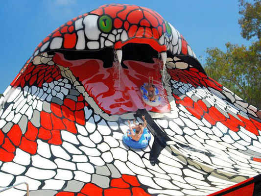 GERINNE-Kobra-Wasserrutsche der Fiberglas-Wasser-Park-Dia-Werbungs-15m Doppel