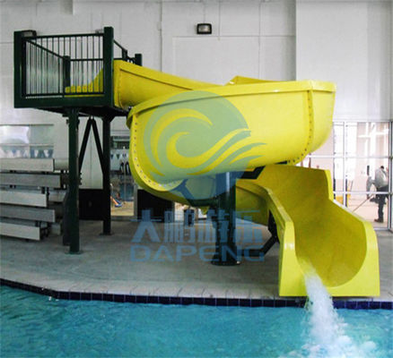 Gelbes offenes gewundenes hohes Fiberglas des Swimmingpool-Dia-2.2m besonders angefertigt