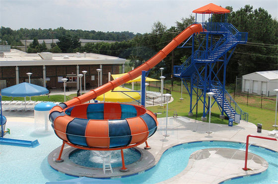 Ein guter Preis. Höhe Fiberglas-Wasser-Park-Dia-einzelne Rider Space Bowl Water Slides 12m Online