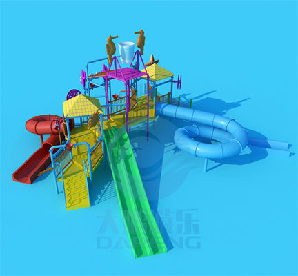 Mittlerer Handelswasser-Park schiebt Fiberglas-Wasser-Spielplatz-Dias