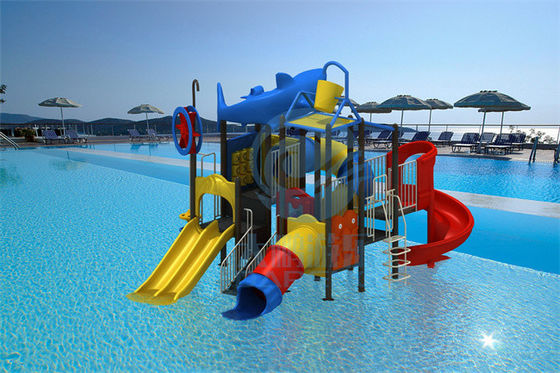 Kundenspezifische Metallwasserrutsche Fade Resistant des Spielplatz-Wasserrutsche-Pool-LLDPE