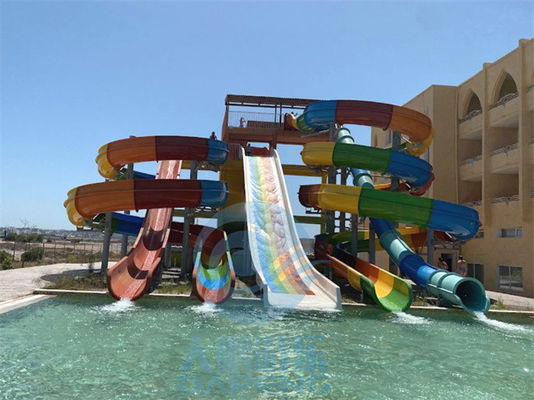 Hotel-Aqua Park Fiber Glass Water-Dia-Kombination fertigte besonders an