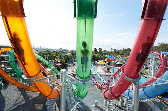 4 Wege extreme Aqualoop-Wasserrutsche-lichtdurchlässige Schleifungswasserrutsche