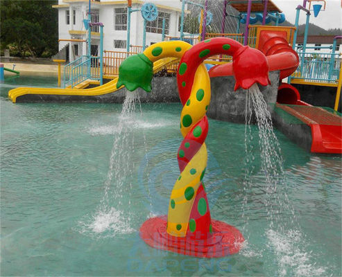 Doppelte Breite 1.6m der Blumen-Wasser-Spritzen-Auflagen-Fiberglas-Höhen-2.2m für Spray-Park