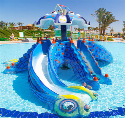 Kraken-Mini Pool Slide Outdoor Indoor-Kinder spielen Pool-Fiberglas mit Dach