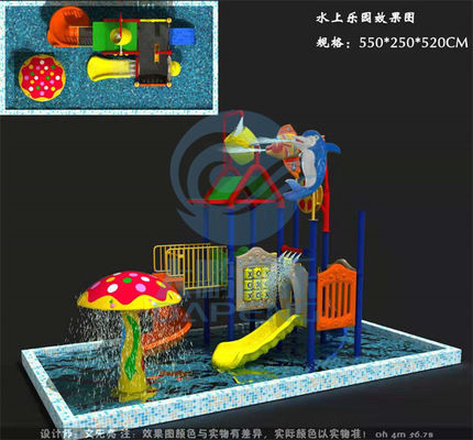 Ein guter Preis. Kinderhinterhof spritzen Park 25 Sqm-Pilz-Art mit Wasser-Brunnen Online