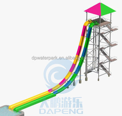 Erwachsene fiberglas-Wasser-Freizeitpark-Fahrten der Kamikaze-Wasserrutsche-12M Anti UV