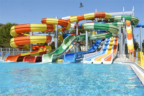 Handelsswimmingpool-Wasserrutsche-Gruppen-Korrosion Fade Proof For Hotel
