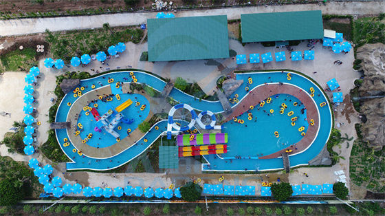 Qualität Flusswasser-Park Soems 4000 Sqm fertigte fauler mit Swimmingpool-Dias besonders an Fabrik