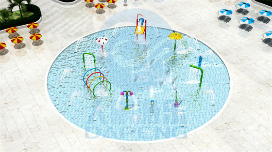 Wasser-Spritzen-Zone Malaysia-Erholungsort-Wasserrutsche-Aqua Parks 400㎡ für Kinder