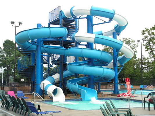 Kinderspielplatz Freilichtspiele Gewerbliche Schwimmbadgeräte Wasserrutsche Set Glasfaser für Erwachsene