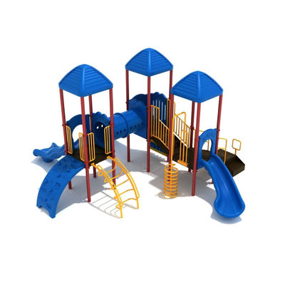 ODM LLEPE Outdoor-Spielplatz Spielhaus mit Rohr-Plastikrutschen