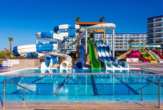 Kinder Außenwasserpark Rutsche Spielplatz Spielplatz Zubehör Schwimmbad 8m Breite