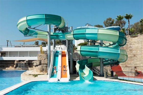 5 Personen Glasfaser-Pool Wasserrutsche Amusementpark Fahrten Kinderzubehör