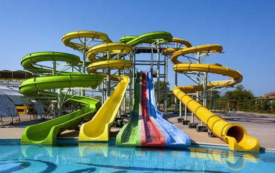 Höhe 8m Wasserpark Rutsche Custom Amusement Rides Glasfaser Rutsche für Kinder