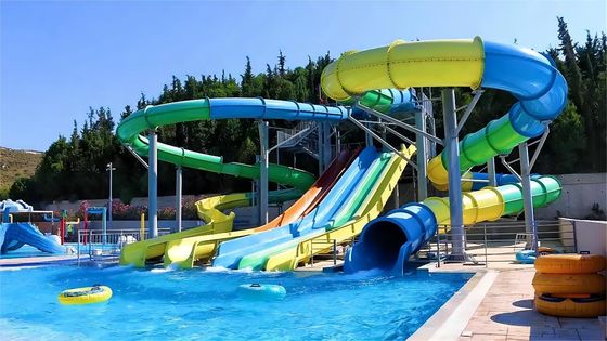 ODM Außenwasseranlage Park Pool Zubehör Glasfaser Rutsche für Erwachsene