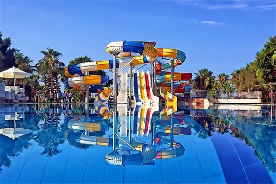 Langlebiger Schwimmbad aus Glasfaser Rutschbahn Außenwasserthemenpark Vergnügungsspiele Spielgeräte