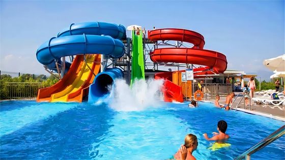 10 mm Dicke Glasfaser Wasserrutschen Kinder Wasserpark Spielplatz Spielhaus
