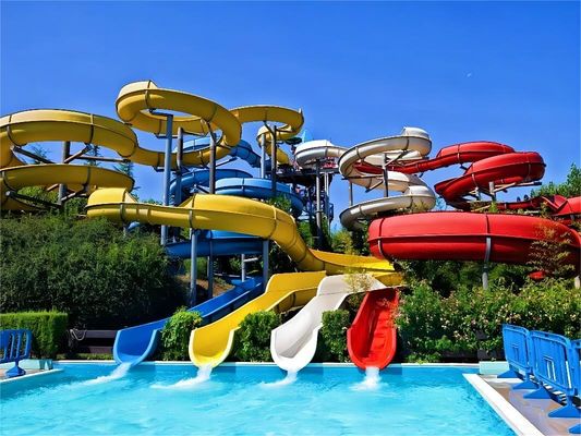 Ein guter Preis. Schwimmbad Glasfaser Wasserrutsche Außen-Abenteuerpark Spielplatz Ausrüstung Online