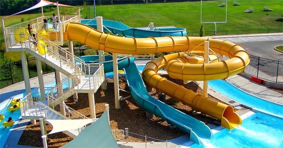 3m hohe Glasfaser Wasserrutsche Kinder Spielplatz Fahrten zum Pool