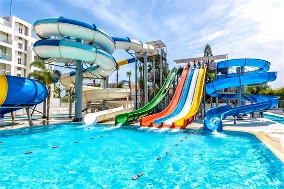 Außen-Amuse-Park Glasfaser-Pool Wasserrutsche Spielgeräte