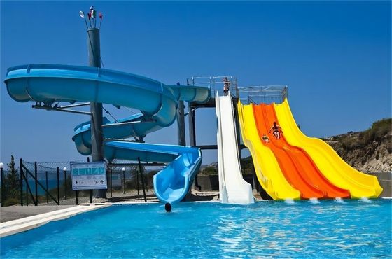 OEM Wasserfahrzeuge Kinder Amuse Park Spielplatz Spielhaus Glasfaser Wasserrutsche für Kinder