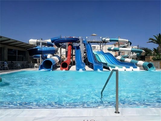 ODM Outdoor Kinder Spielplatz Ausrüstung Spielhaus Glasfaser Wasserrutsche für Kinder