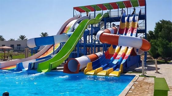 Kinderrutsche aus Glasfaser Vergnügen Aquapark Schwimmen Spielzeug Poolfahrten