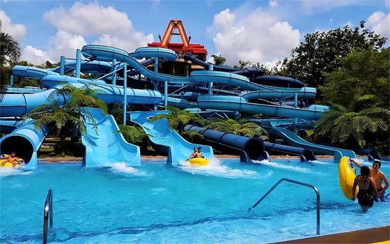 Außenwasserpark Schwimmbad Glasfaser Rutsche 5m Höhe