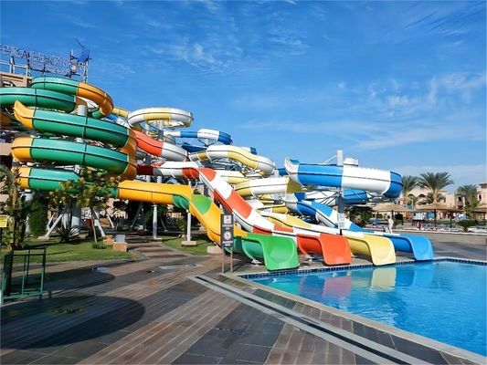 Schwimmbad Glasfaser Wasserrutsche für Kinder kommerzieller Themenpark Spielplatz Vergnügungsfahrten