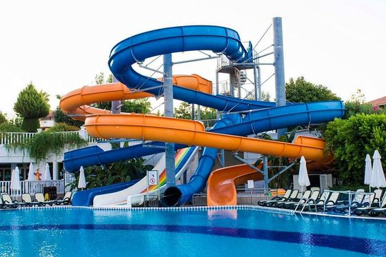 Kommerzieller Vergnügungspark Fahrten Glasfaser Wasserrutsche
