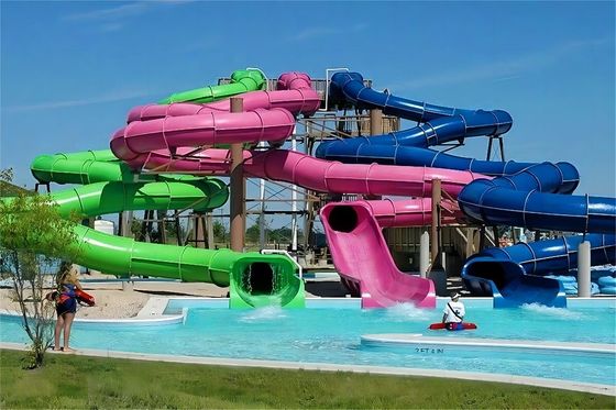 Vergnügungspark Fahrten Wasserrutschen Glasfaser