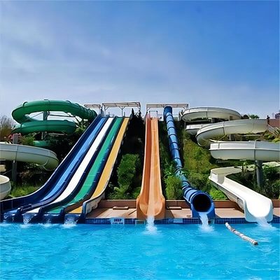Ein guter Preis. Kinder-Wasserpark Vergnügungsfahrten Glasfaser-Wasserrutschen für Kinder Online