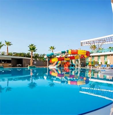 Outdoor-Wasserwasser Kinderpark Design Schwimmbad Kinder Glasfaser-Rutschen
