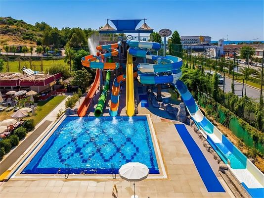Ein guter Preis. Schwimmbad, Spielplatz und Wasserrutschen aus Glasfaser für Kinder Online