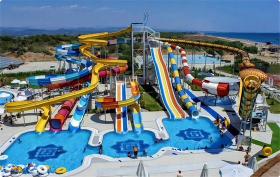 Ein guter Preis. Gewerblicher Aqua-Wasser-Themenpark Schwimmbad Fahrten Glasfaserslide Online